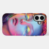 Alien Woman mit kosmischem Haar Case-Mate iPhone Hülle (Rückseite (Horizontal))