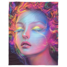 Alien Woman mit kosmischem Haar