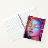 Alien Woman mit kosmischem Haar Notizblock (Innenseite)