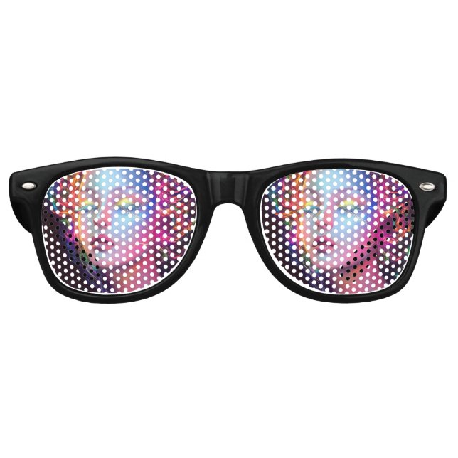 Alien Woman mit kosmischem Haar Partybrille (Vorderseite)