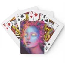 Alien Woman mit kosmischem Haar