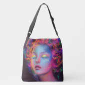 Alien Woman mit kosmischem Haar Tragetaschen Mit Langen Trägern (Rückseite)