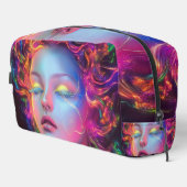 Alien Woman mit kosmischem Haar Waschbeutel (Rechte Ecke)