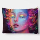 Alien Woman mit kosmischem Haar Zubehörtasche (Rückseite)