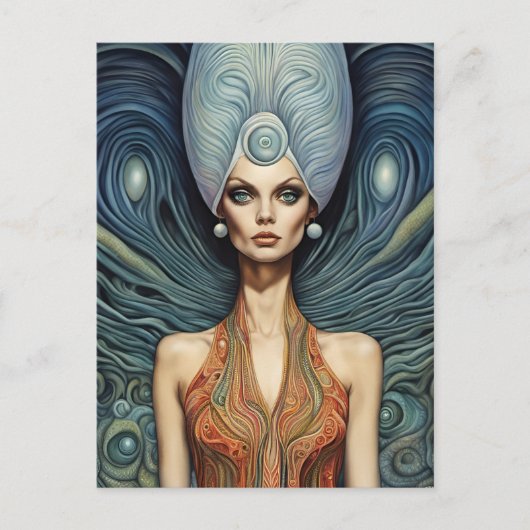Alien Woman Postkarte (Vorderseite)