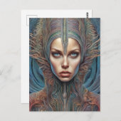 Alien Woman Postkarte (Vorne/Hinten)