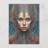 Alien Woman Postkarte (Vorderseite)