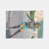 Alien Woman Roller Skaten Fantasy Art Blanket Fleecedecke (Vorderseite (Horizontal))