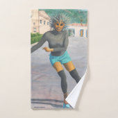 Alien Woman Roller Skaten Fantasy Art Set (Handtuch)