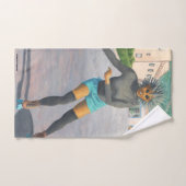 Alien Woman Roller Skaten Fantasy Art Set (Handtuch)