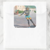 Alien Woman Roller Skaten Fantasy Art Stickers (Tasche)