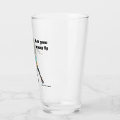 Alien Woman Roller Skater Fantasy Art Glass Cup Glas (Links)