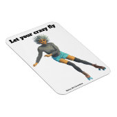 Alien Woman Roller Skater Fantasy Art Magnet (Rechte Seite)