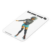 Alien Woman Roller Skater Fantasy Art Magnet (Linke Seite)