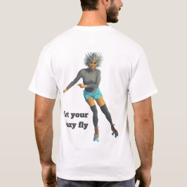 Alien Woman Roller Skater Fantasy Art Shirt