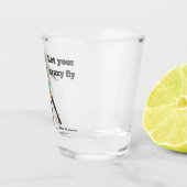 Alien Woman Roller Skater Fantasy Art Showglas Schnapsglas (Rechts)