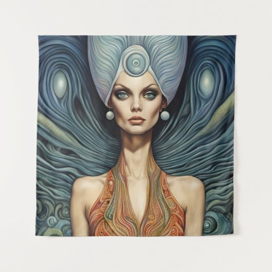 Alien Woman Wandteppich (Vorderseite)