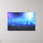 Alien World | Futuristische Pyramidenstadt | futur Leinwanddruck (Vorderseite)