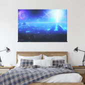 Alien World | Futuristische Pyramidenstadt | futur Leinwanddruck (Insitu (Schlafzimmer))