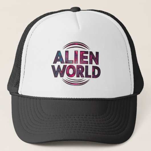 Alien World Hat Truckerkappe (Vorderseite)