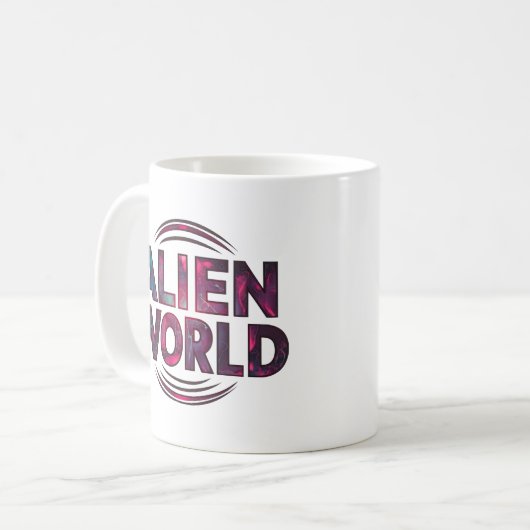 Alien World Kaffeetasse (Vorderseite Links)