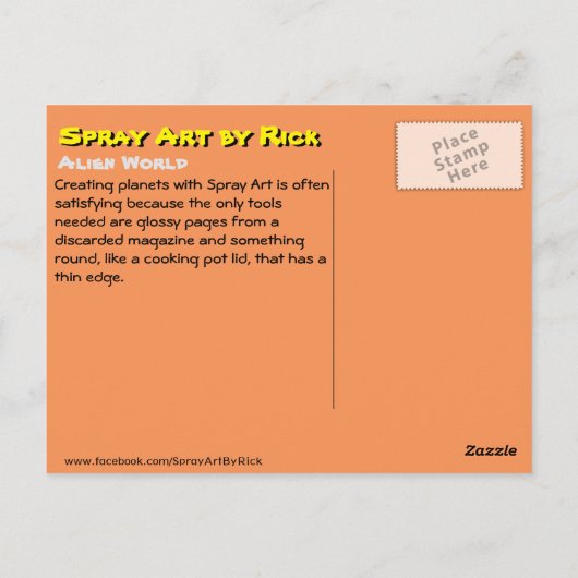 Alien World Postkarte (Rückseite)
