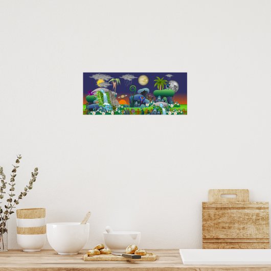 "Alien World Sunsets", Sci-Fi Decor Poster (Küche)