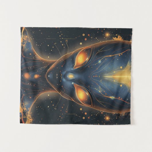 Alien Worlds: Begegnung mit dem Unbekannten" Wandteppich (Vorderseite (Horizontal))