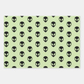 Alien-Wrapping-Papier-Flachblatt-Set 3 Geschenkpapier Set (Vorderseite)