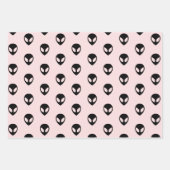 Alien-Wrapping-Papier-Flachblatt-Set 3 Geschenkpapier Set (Vorderseite 2)
