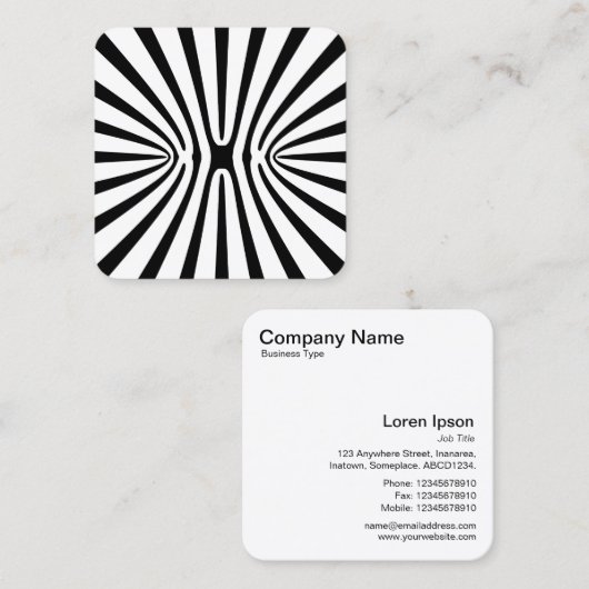 Alien Xebra Quadratische Visitenkarte (Vorne/Hinten)