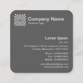 Alien Xebra Quadratische Visitenkarte (Rückseite)