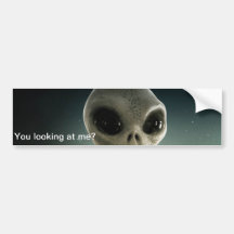 Alien, "You looking at me?" Car Sticker.