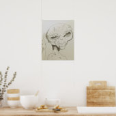 Alien zeichne Paul Poster (Küche)