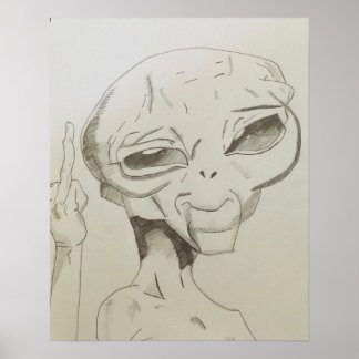 Alien zeichne Paul Poster