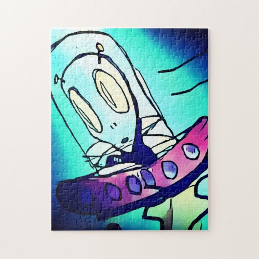 Alien Zeichne Puzzle (Vertikal)