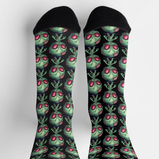 Alien Zombie Socken (Oben)