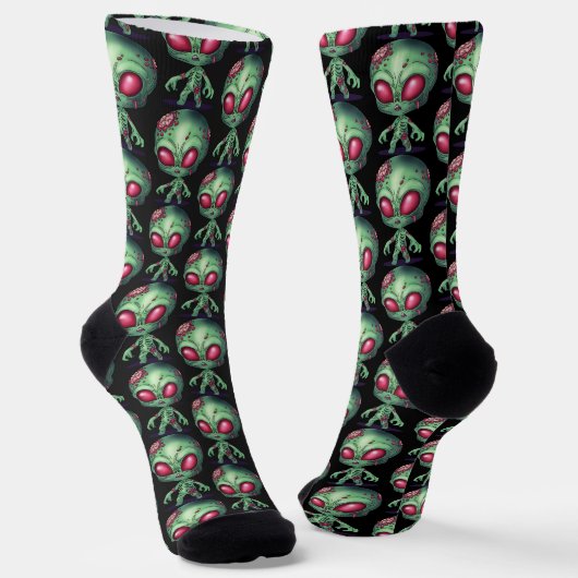 Alien Zombie Socken (Gewinkelt)