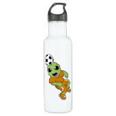 Alien zum Fußball Edelstahlflasche (Vorderseite)