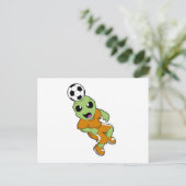 Alien zum Fußball Postkarte (Stehend Vorderseite)