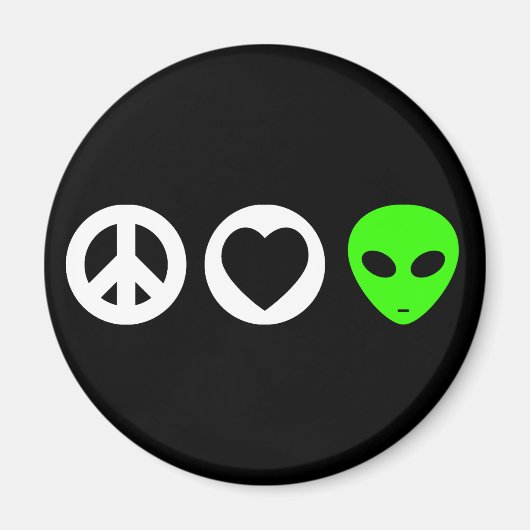 Alien zur Liebe des Friedens Magnet (Vorne)
