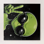 Alien zur Partyzeit Puzzle (Horizontal)