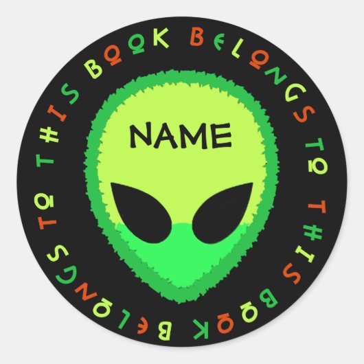 Alien zurück zu Schulpflegern! Runder Aufkleber (Vorderseite)