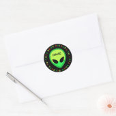 Alien zurück zu Schulpflegern! Runder Aufkleber (Umschlag)