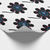 Aliene Blüten Geschenkpapier (Ecke)