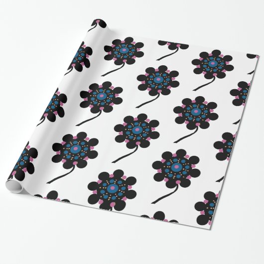 Aliene Blüten Geschenkpapier (Ungerollt)
