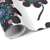 Aliene Blüten Geschenkpapier (Rolleneckpunkt)