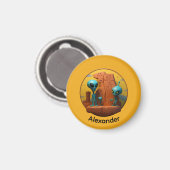 Aliene Familie Magnet (Vorderseite/Rückseite)