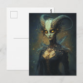 Aliene Frau Postkarte (Vorne/Hinten)