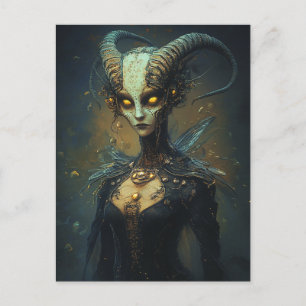 Aliene Frau Postkarte
